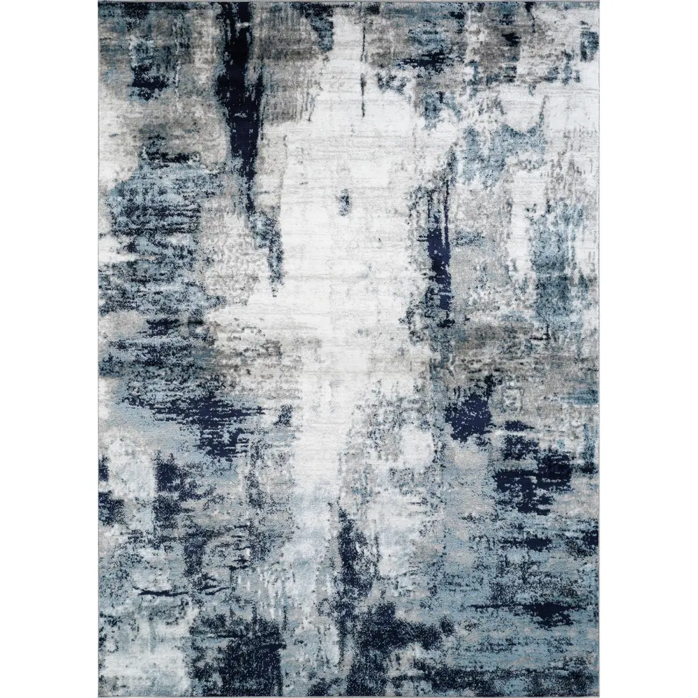 Giulia Abstract Modern Marble Aqua/Navy Rug - Image 15