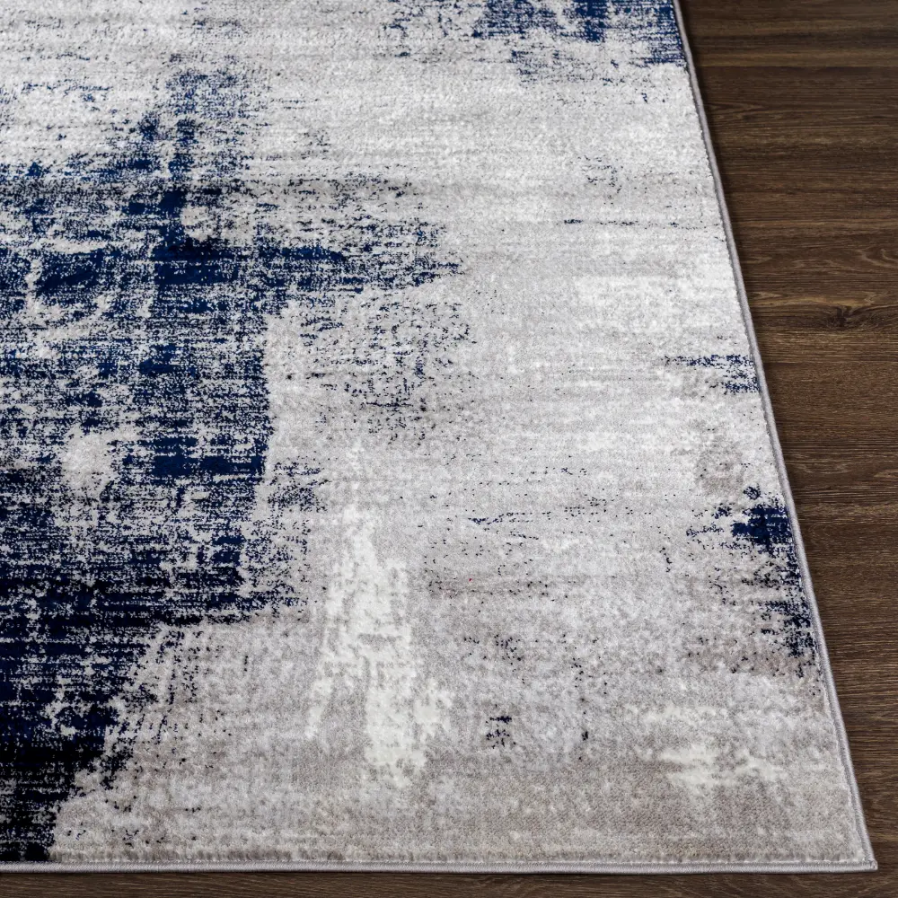 Giulia Abstract Modern Marble Black Rug - Image 4