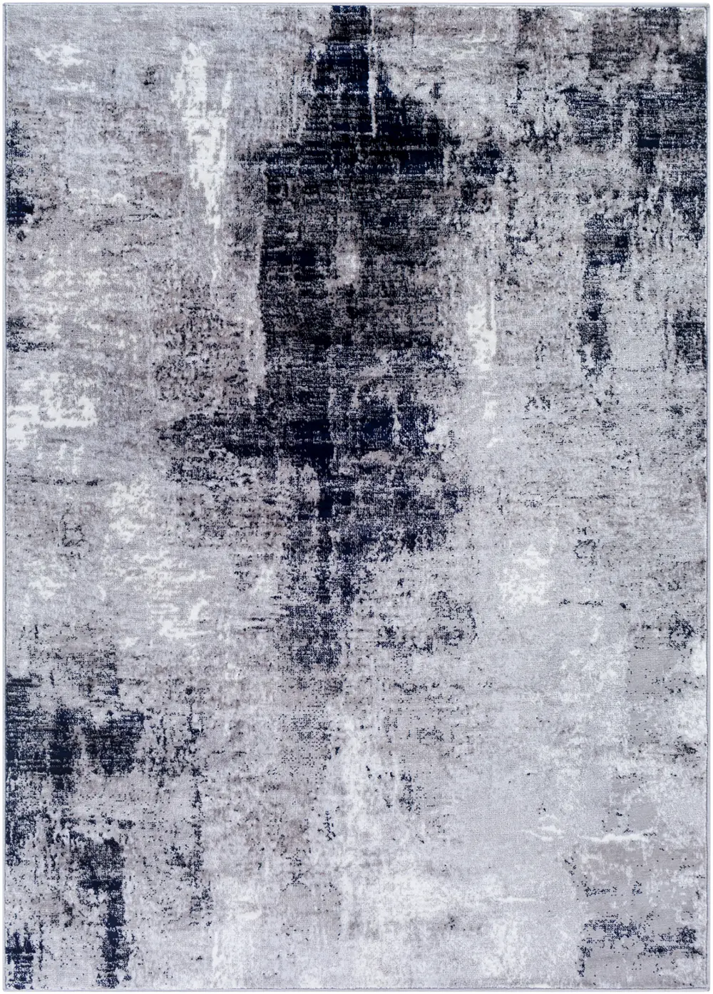 Giulia Abstract Modern Marble Black Rug - Image 7