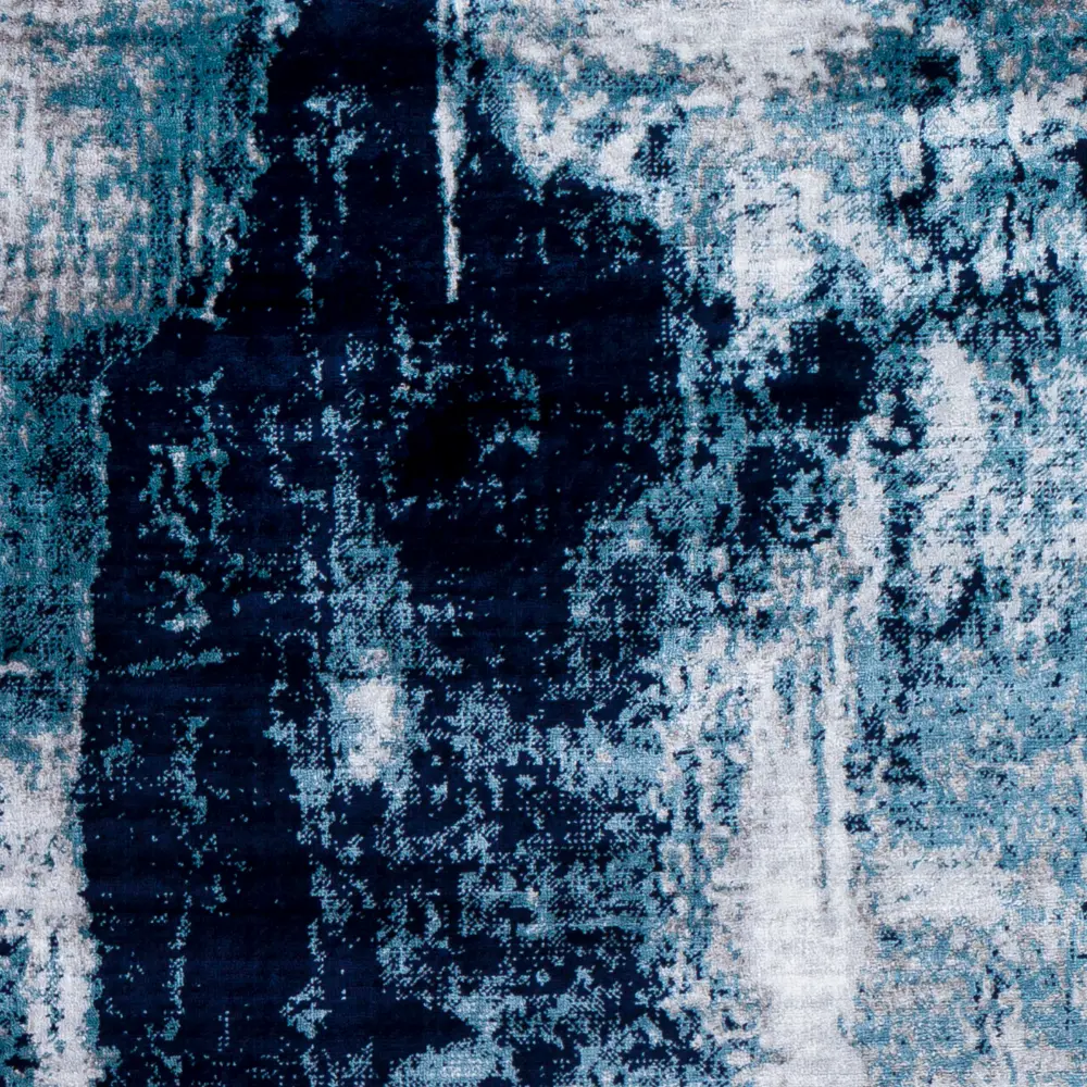 Giulia Abstract Modern Marble Dark Teal Rug - Image 8