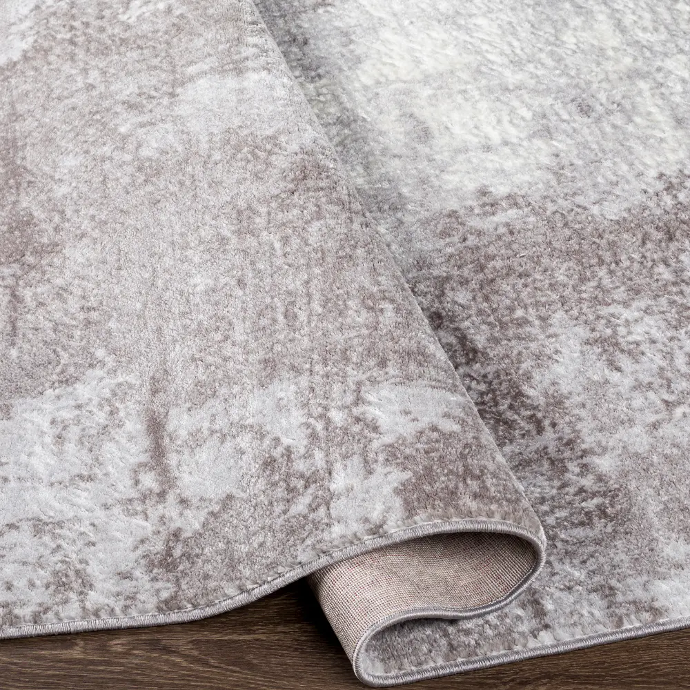 Giulia Abstract Modern Marble Light Grey Rug - Image 4