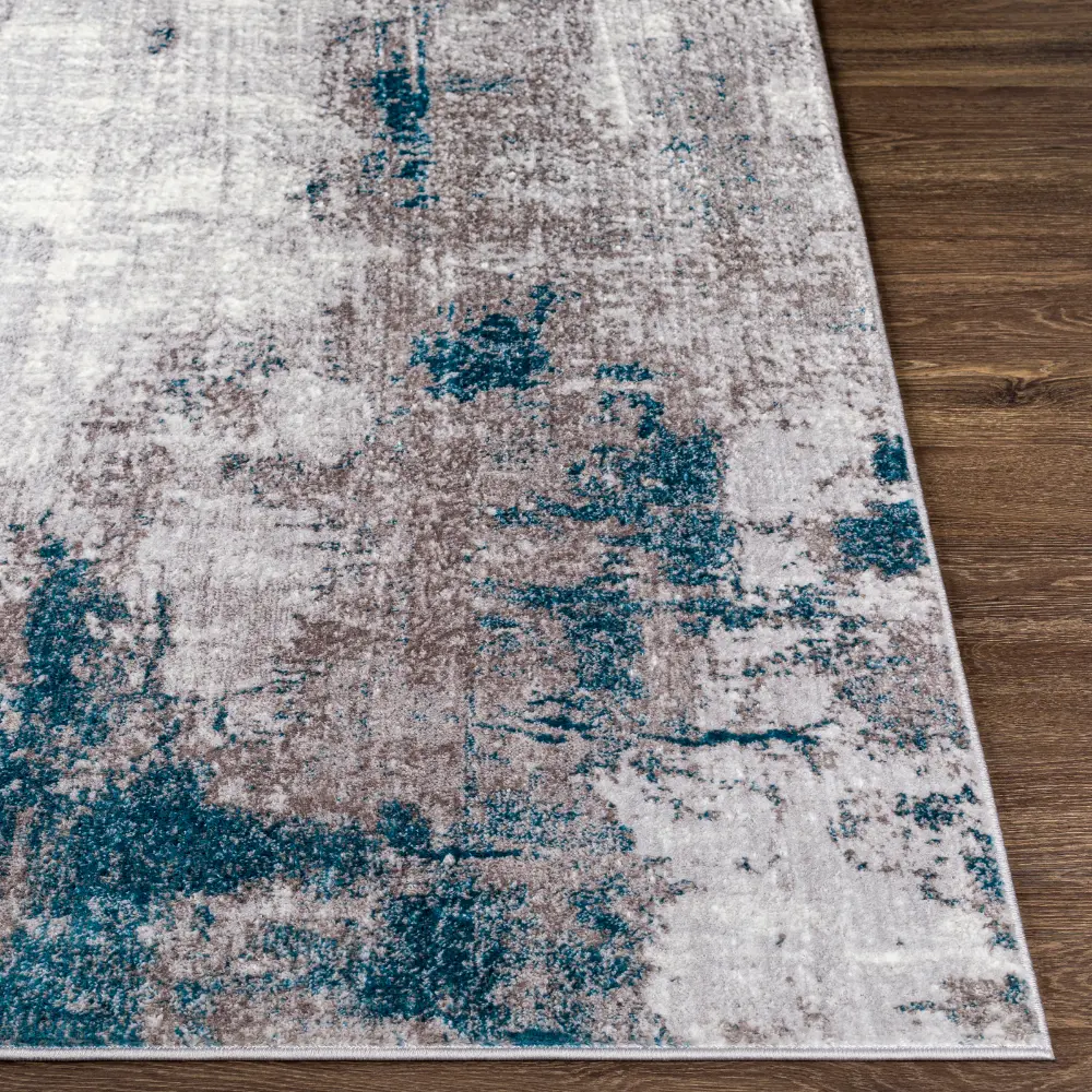Giulia Abstract Modern Marble Medium Grey Rug - Image 3