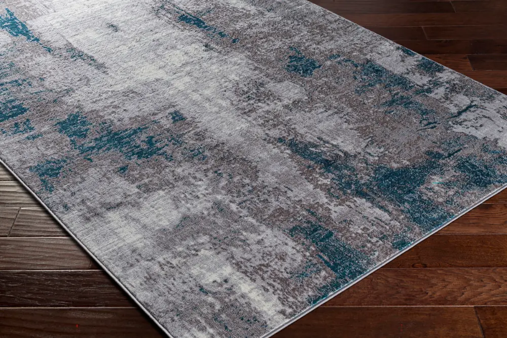 Giulia Abstract Modern Marble Medium Grey Rug - Image 8