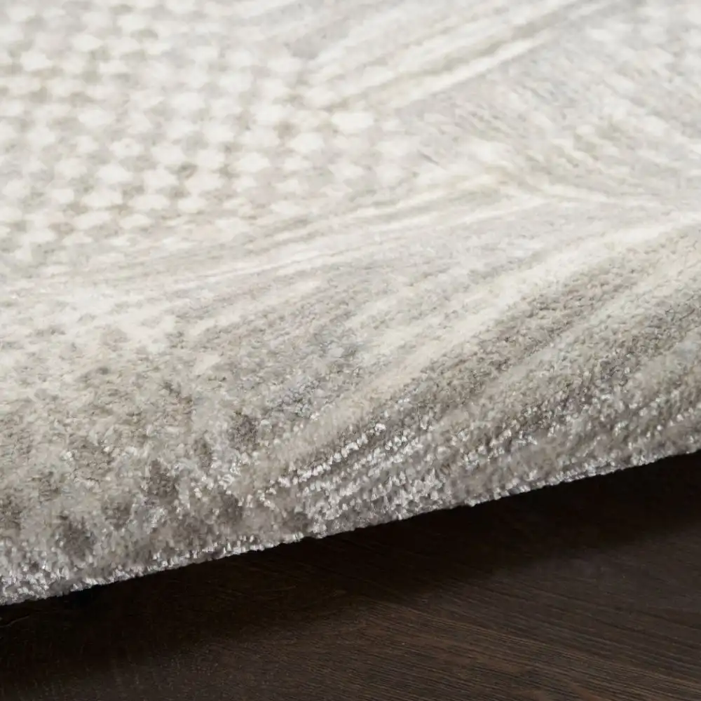 Glitz Nourison GLZ 09 Silver Grey Rug - Image 5