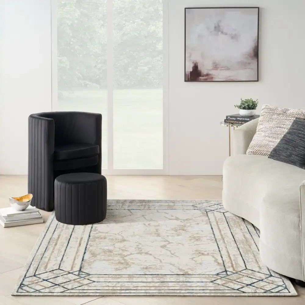 Glitz GLZ03 Ivory Taupe Rug