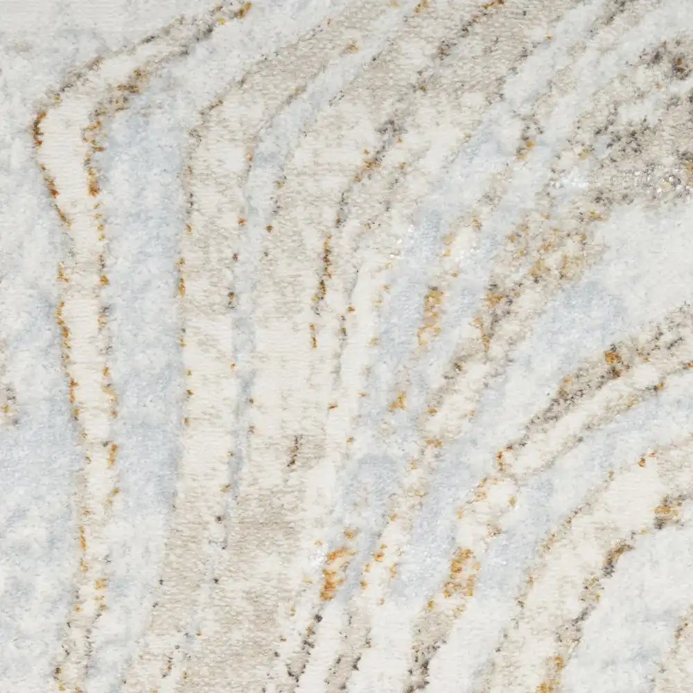 Glitz Nourison GLZ22 Grey Gold Rug - Image 7