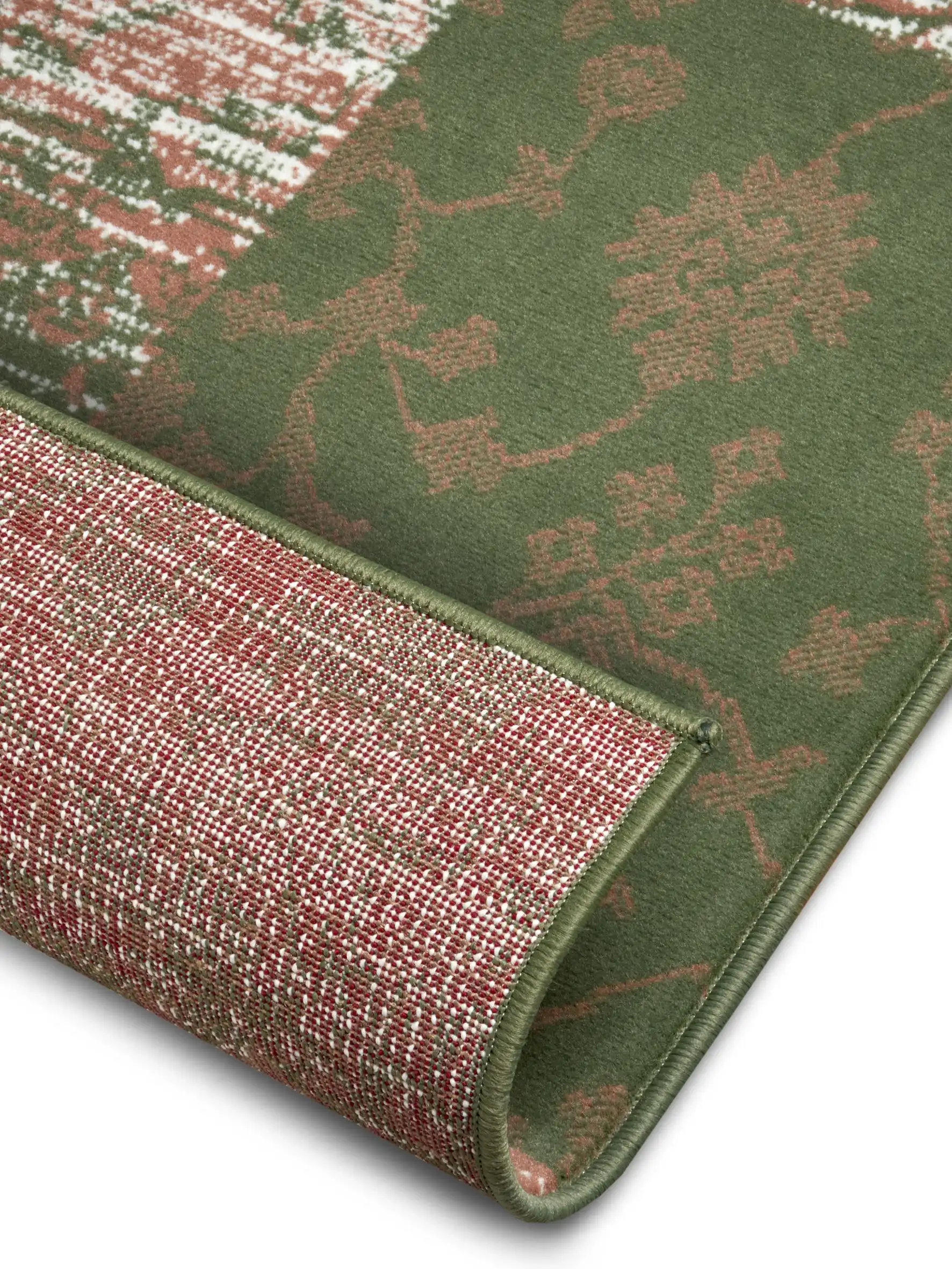 Gloria 105521 Bloques Green Cream Rug - Image 5