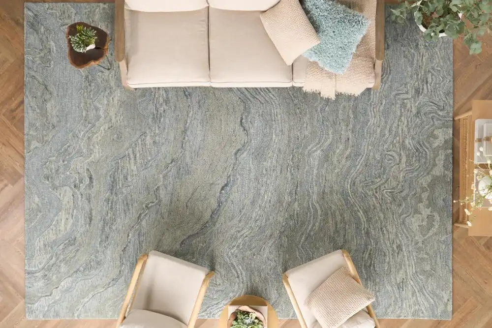 GRACEFUL GRU01 Blue Rug - Image 3