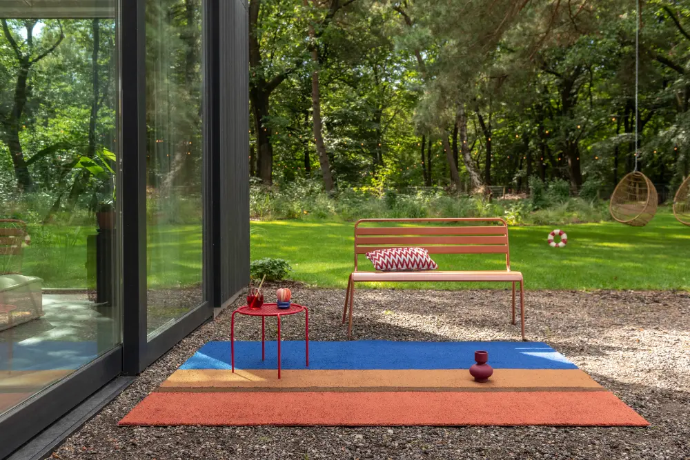 Habitat Festival Stripe Blue outdoor 496518 Rug - Image 2