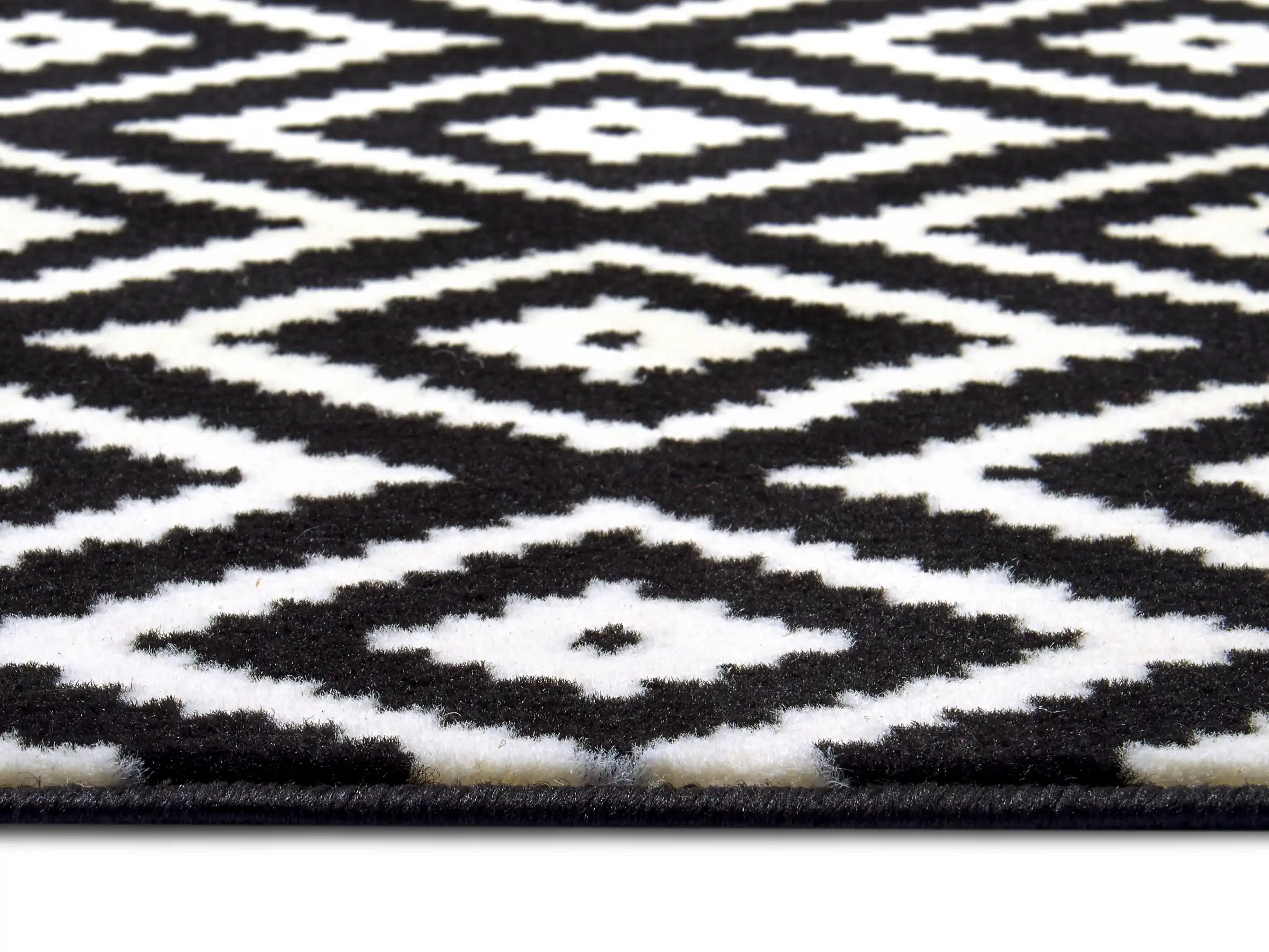 Hamla 105477 Diamond Black Cream Rug - Image 3