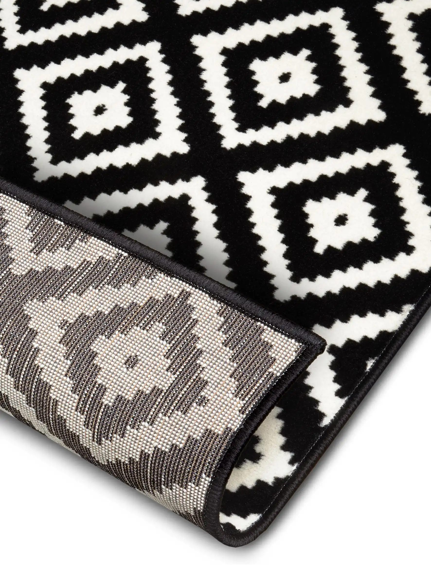 Hamla 105477 Diamond Black Cream Rug - Image 4