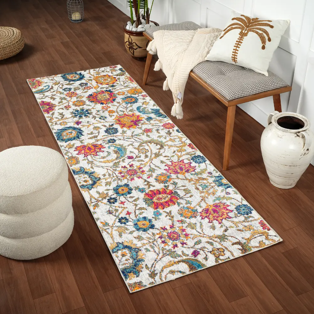 Hanshu Scandi Modern Boho Saffron Rug - Image 4
