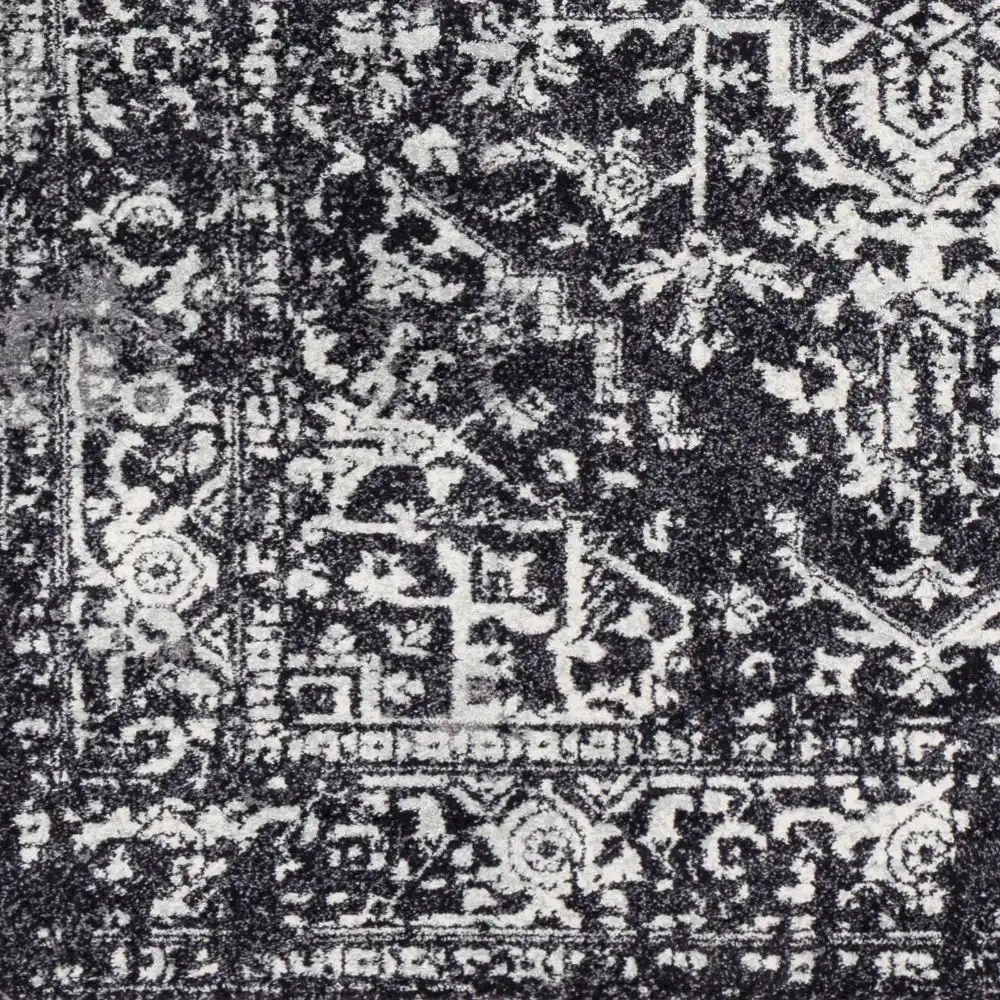 Juliette Vintage Oriental Boho Black Rug - Image 2