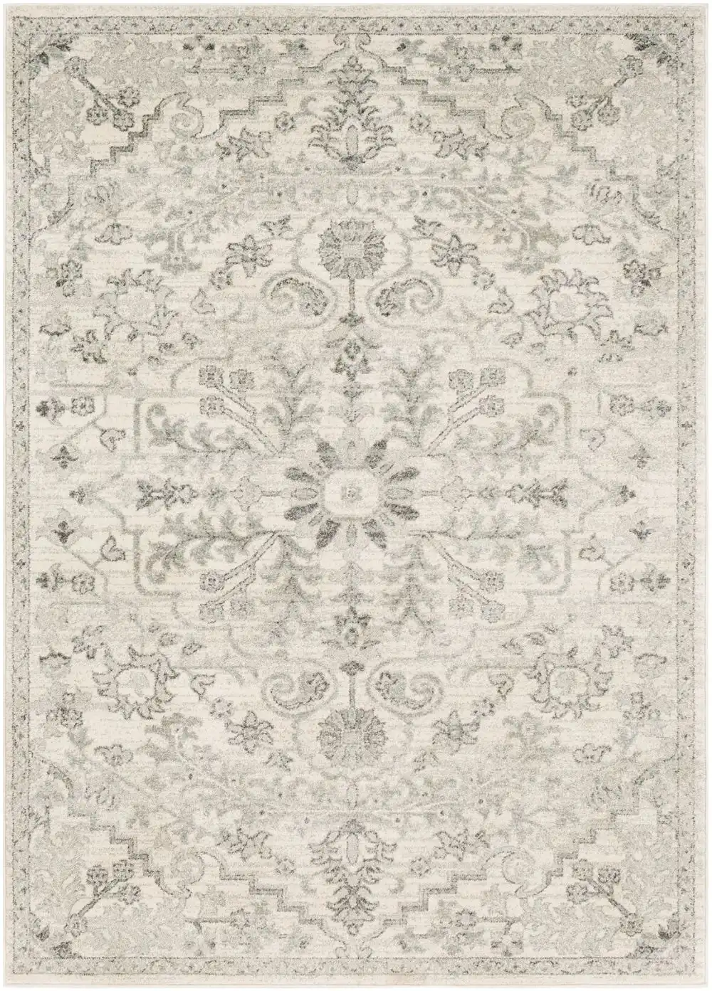 Lou Vintage Oriental Boho Light Beige Rug - Image 5