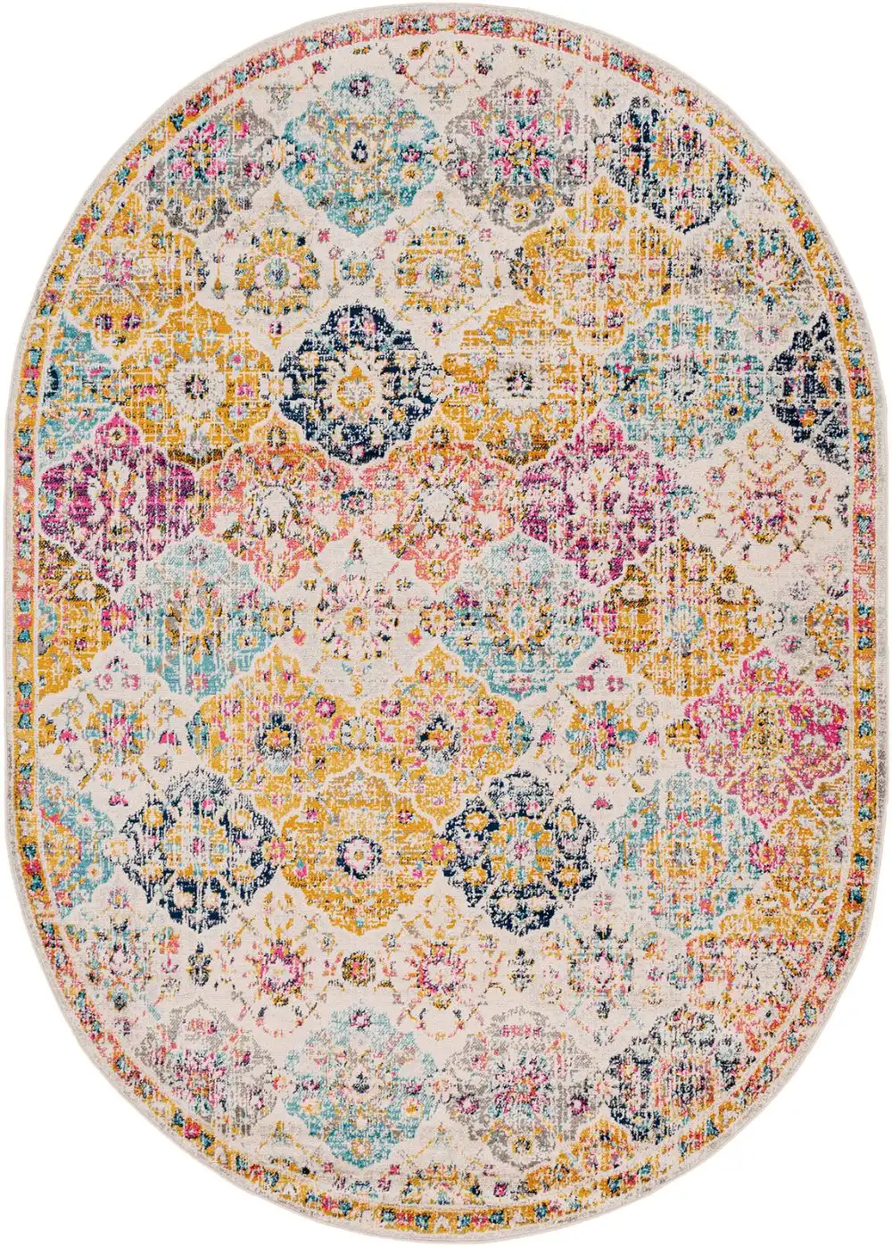 Ines Vintage Oriental Boho Saffron/Burnt Orange Rug - Image 3