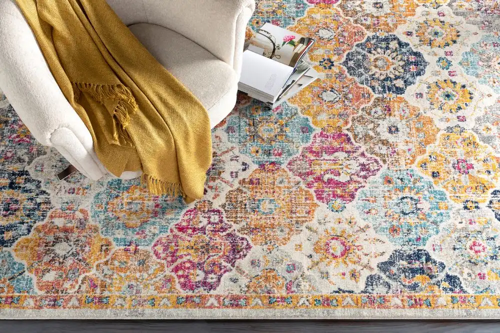 Ines Vintage Oriental Boho Saffron/Burnt Orange Rug - Image 7