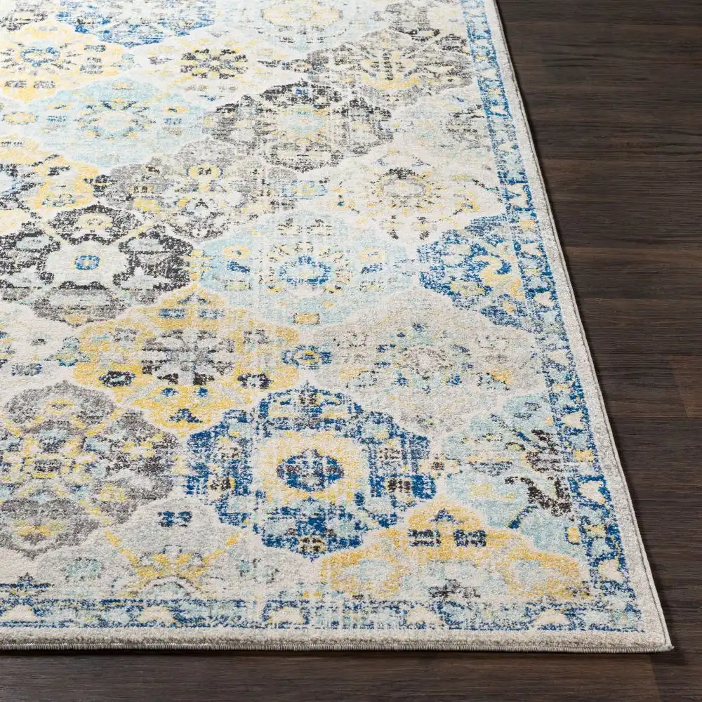 Ines Vintage Oriental Boho Dark Blue Rug - Image 3