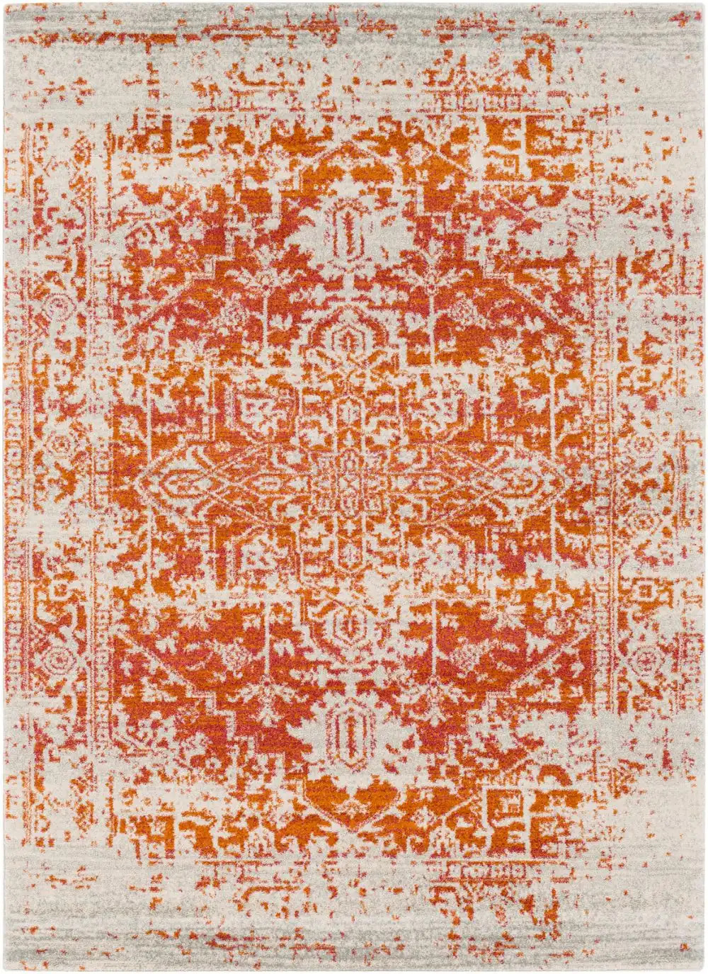 Juliette Vintage Oriental Boho Orange/White Rug - Image 10