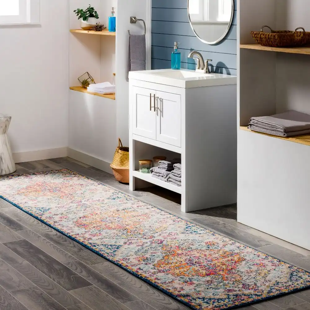 Lou Vintage Oriental Boho Saffron/Navy Rug - Image 4