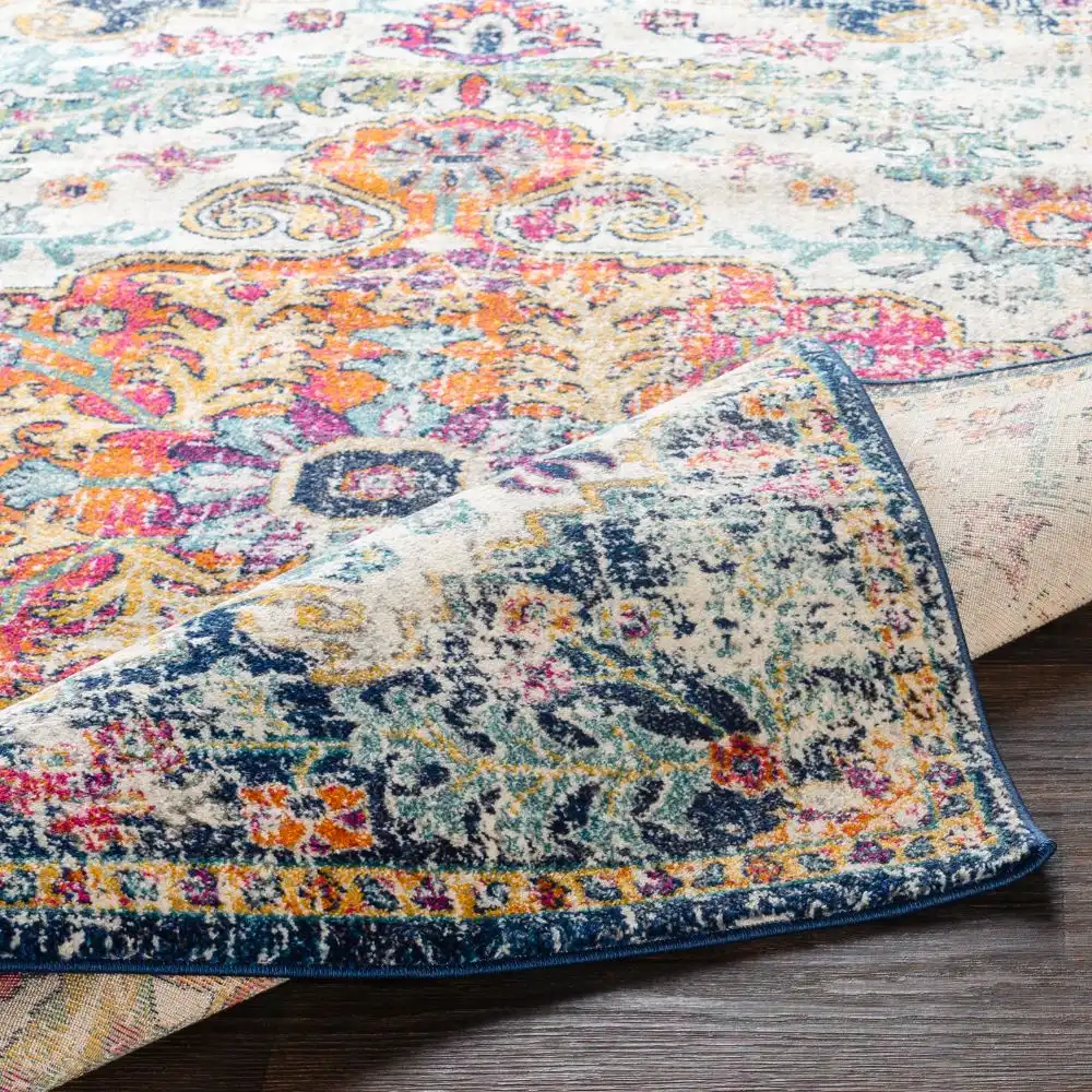 Lou Vintage Oriental Boho Saffron/Navy Rug - Image 5