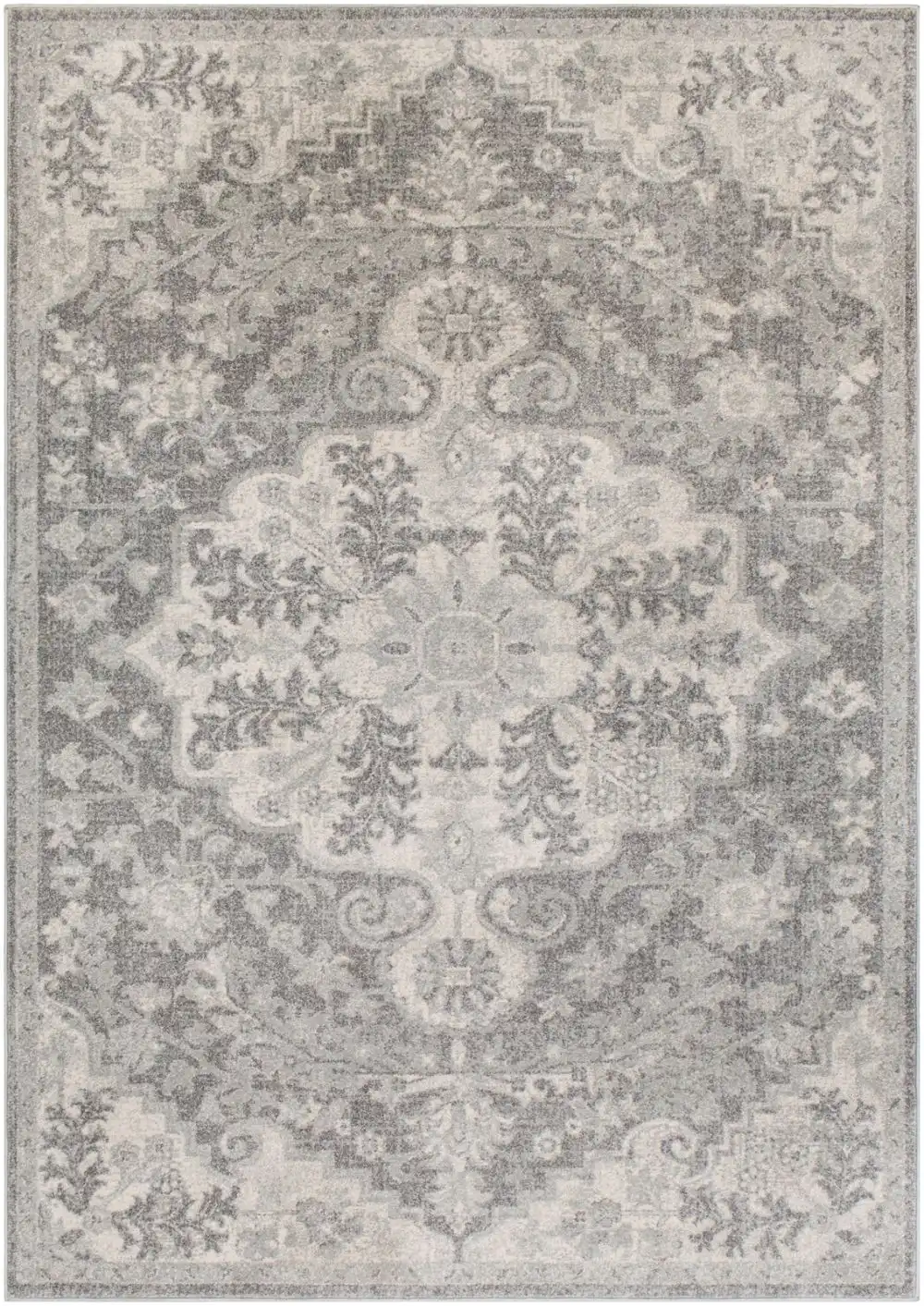 Lou Vintage Oriental Boho Charcoal Rug - Image 7