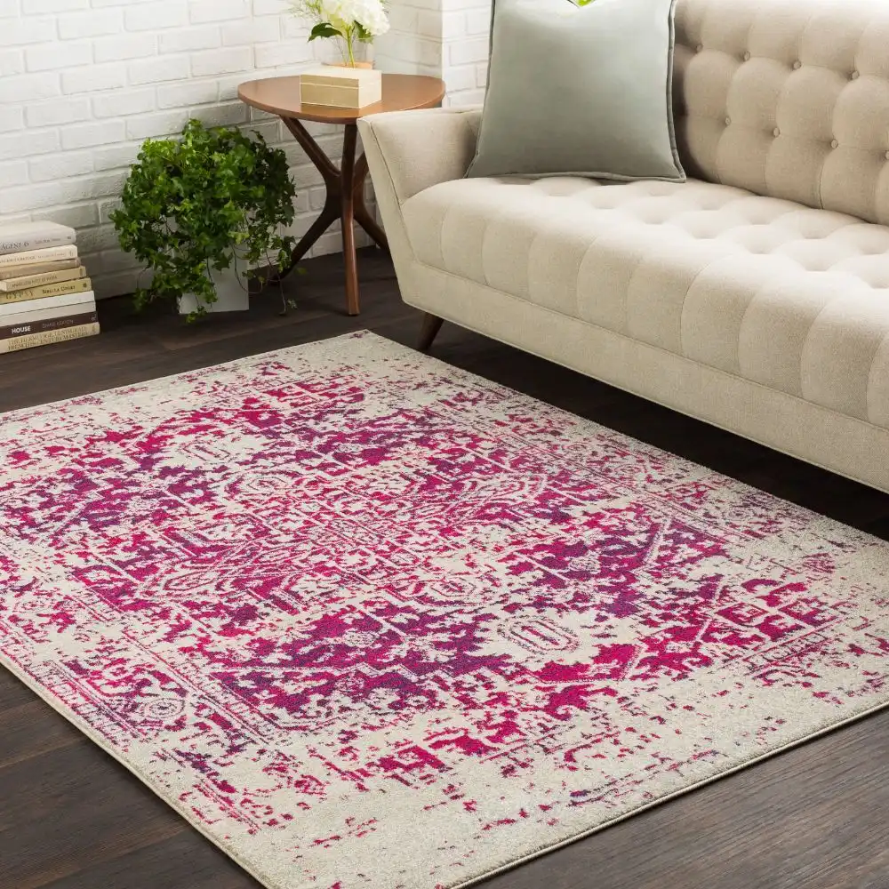 Juliette Vintage Oriental Boho Burgundy Rug