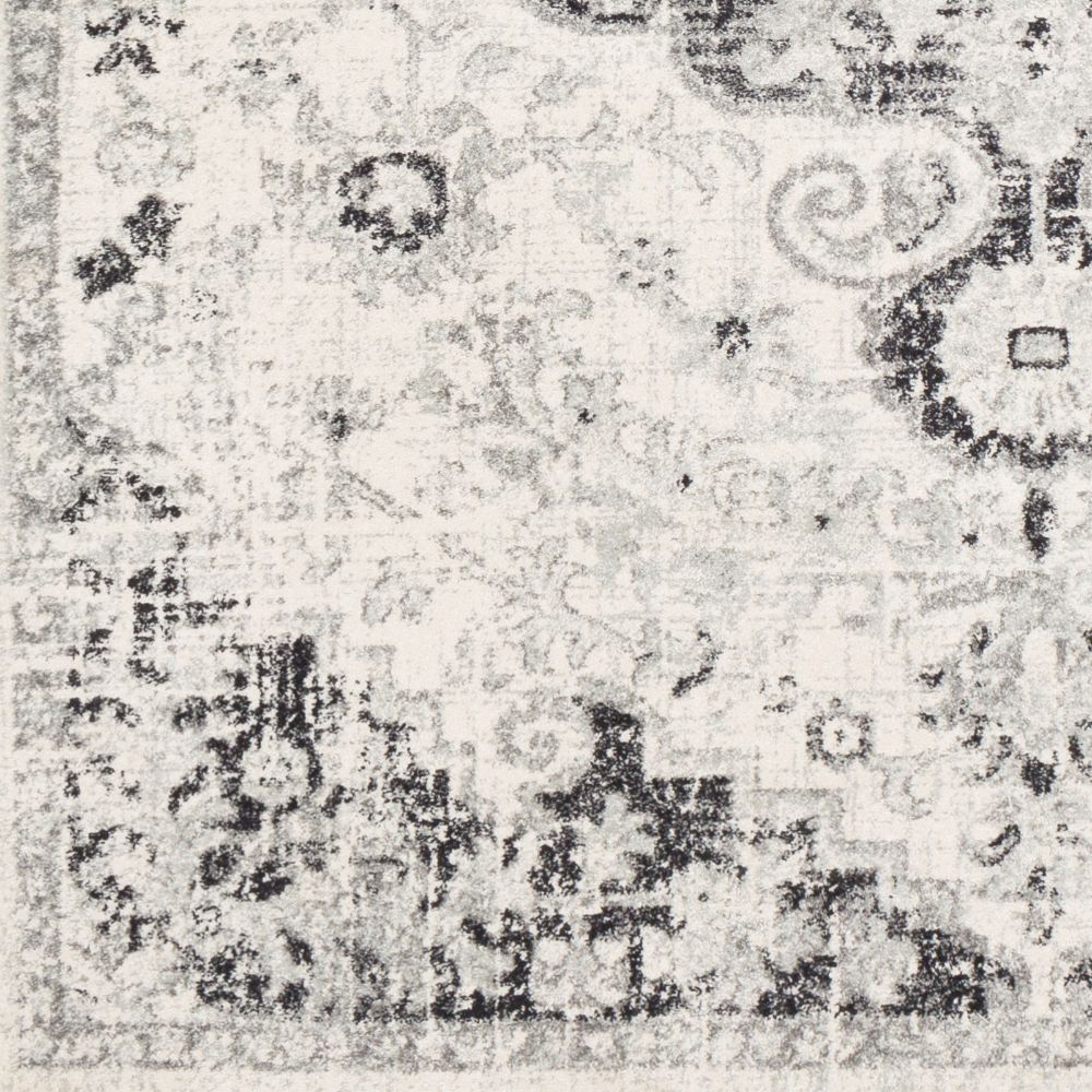 Lou Vintage Oriental Boho Black/Grey Rug - Image 4