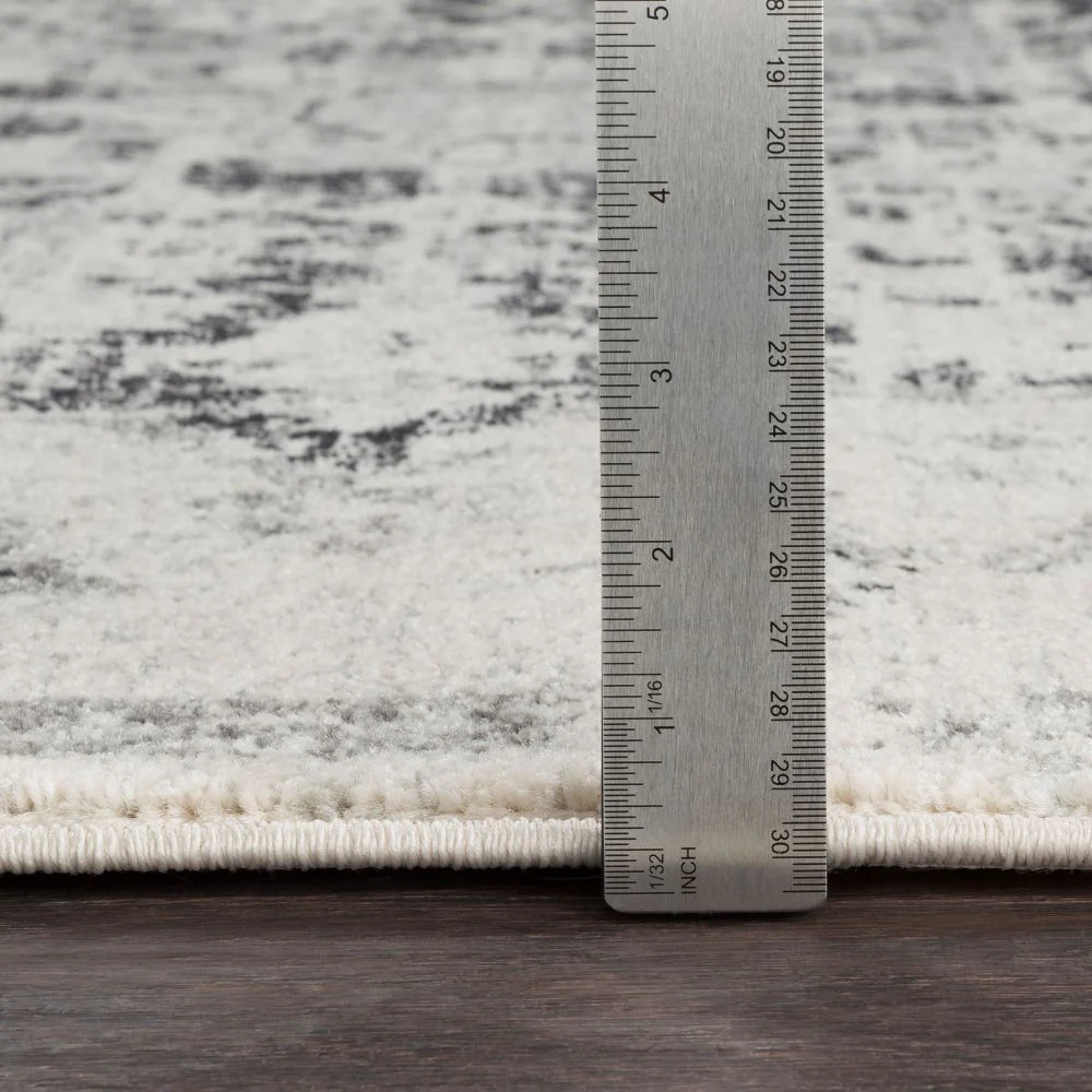 Lou Vintage Oriental Boho Black/Grey Rug - Image 6