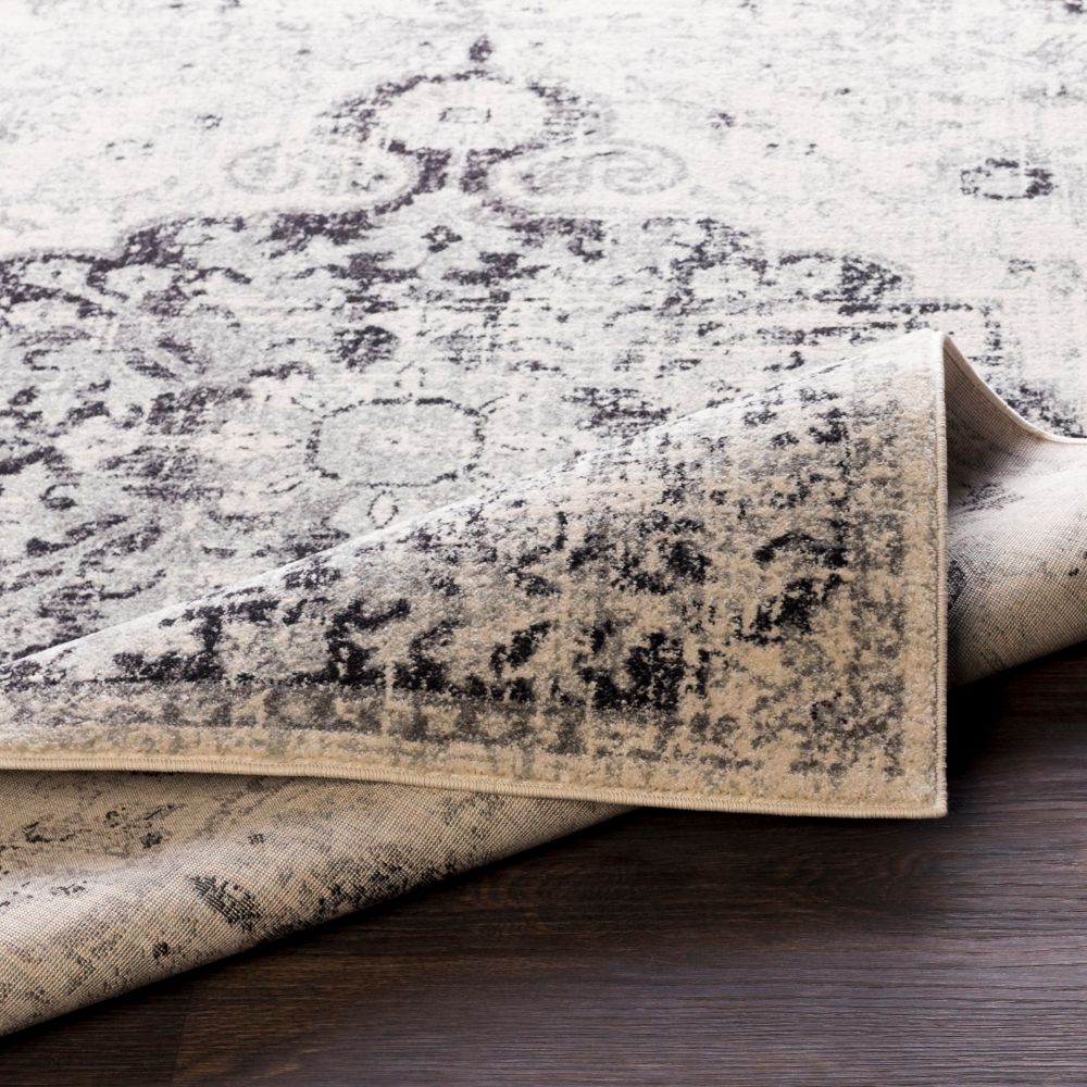 Lou Vintage Oriental Boho Black/Grey Rug - Image 7