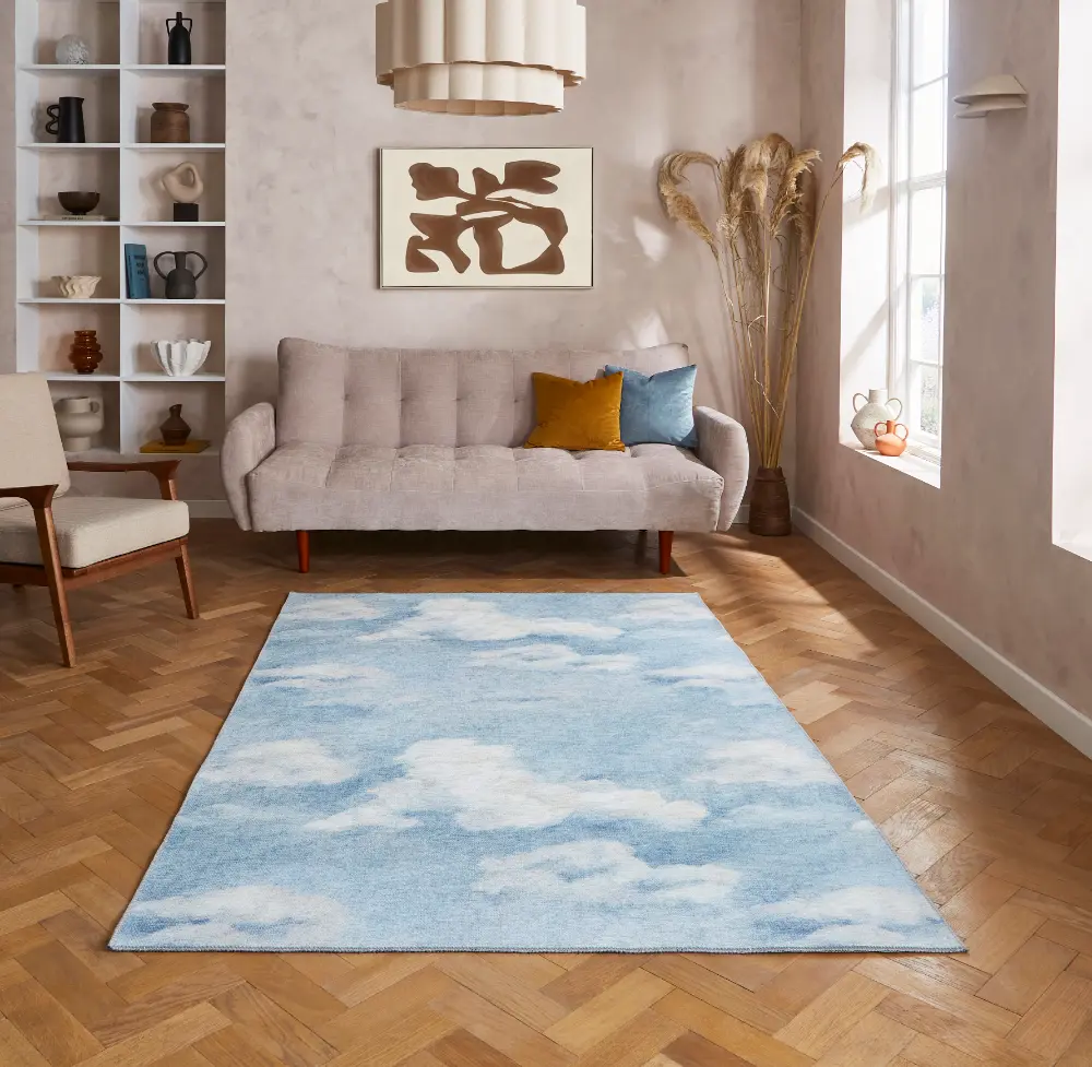 Harlequin Air Sky Blue Washable