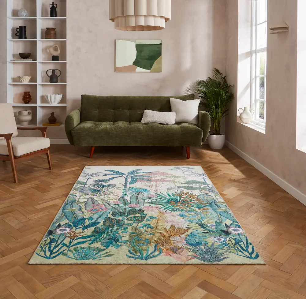 Harlequin Floreana Bleached Coral Washable - Image 10