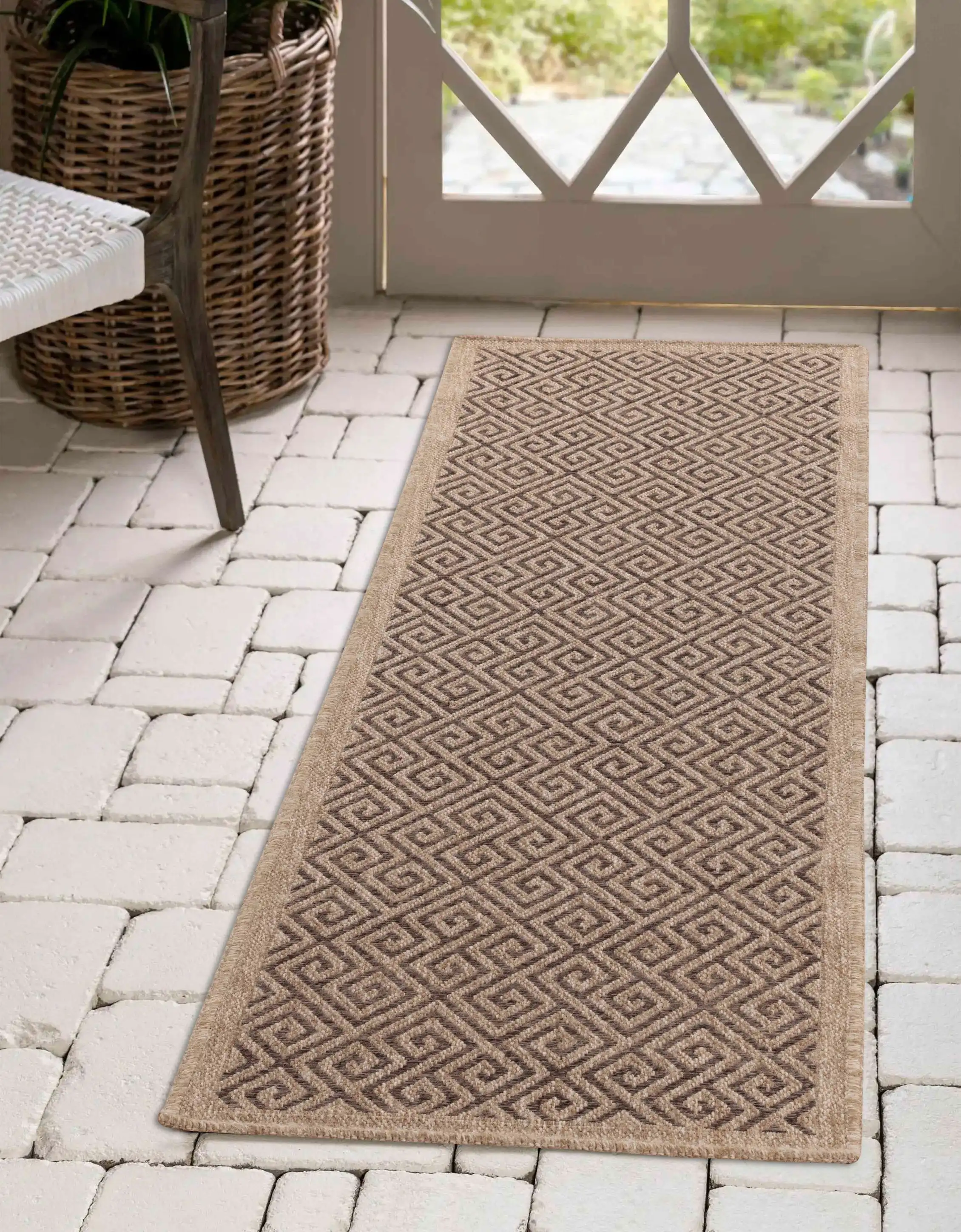 Harper Outdoor Greek Key Jute Rug - Image 3