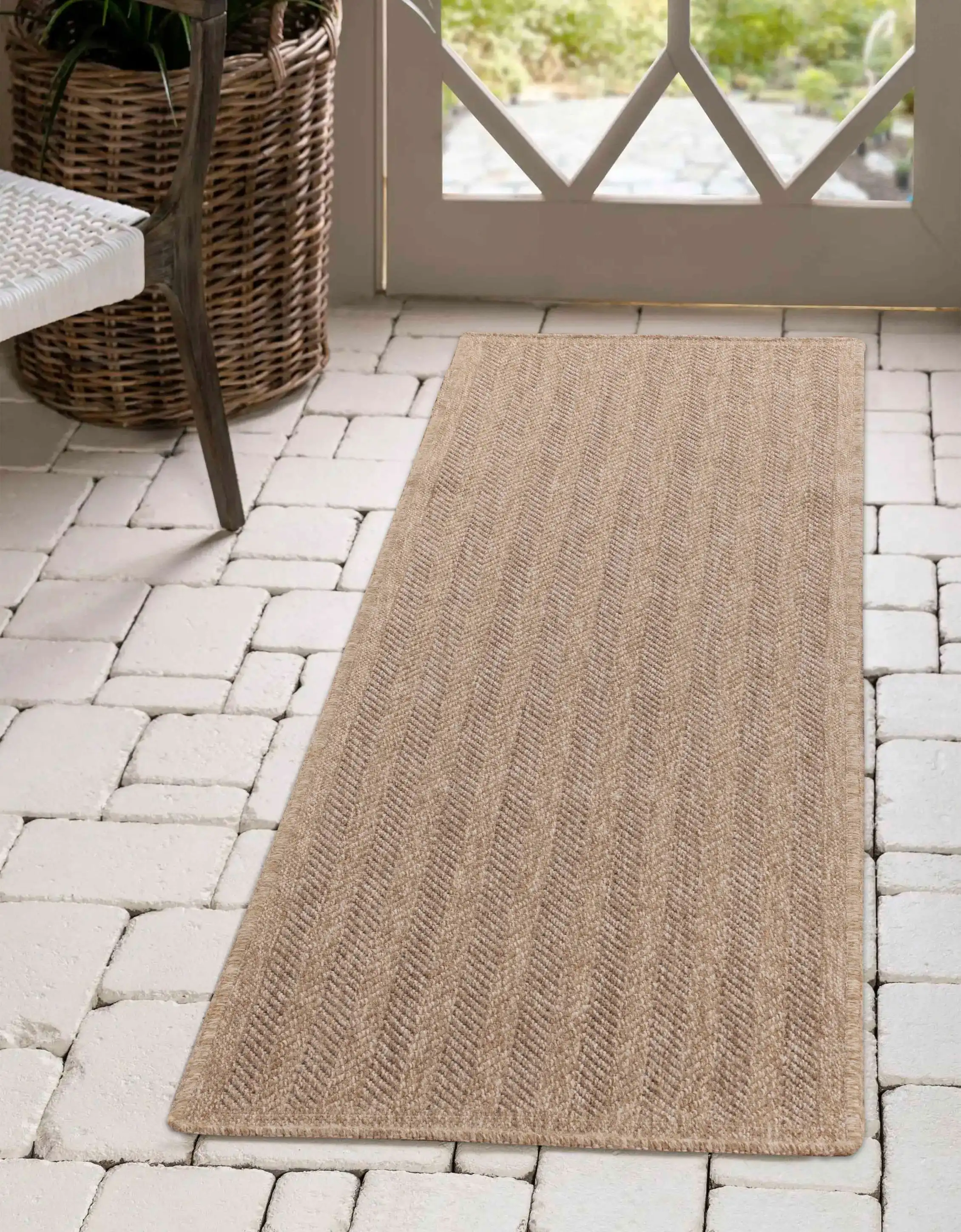 Harper Outdoor Herringbone Jute Rug - Image 4