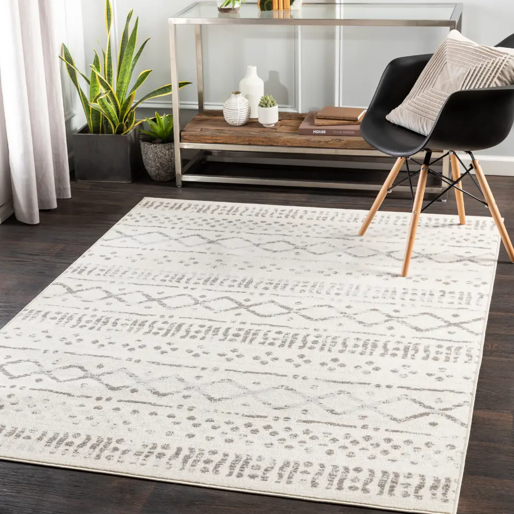 Hativi Scandi Global Light Grey Rug - Image 8