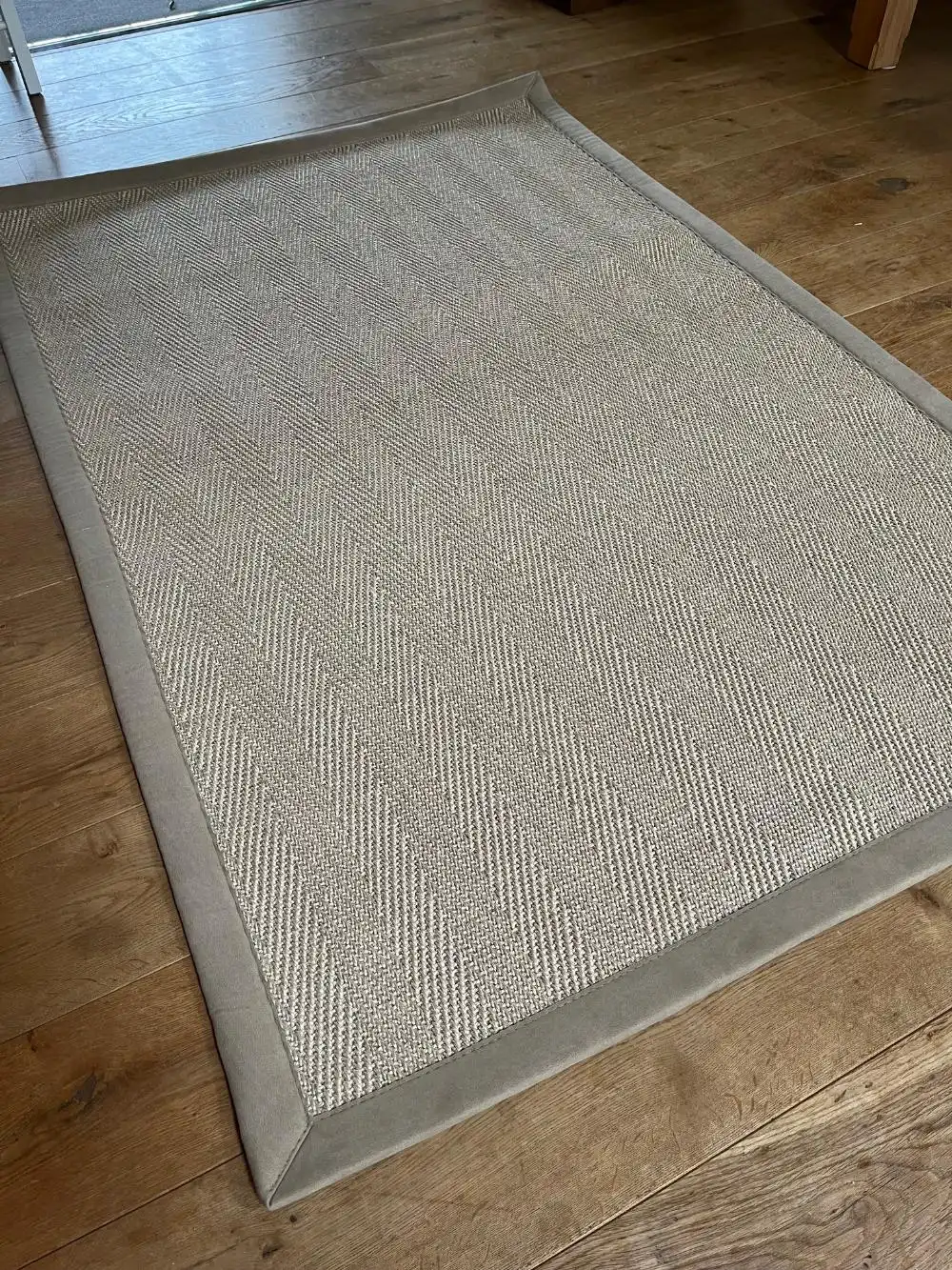 Havana Sisal Argent with a Faux Suede Caramel Rug - Image 3