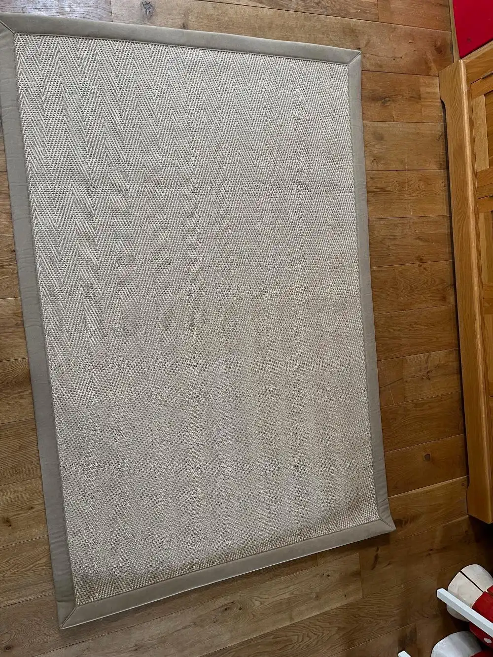 Havana Sisal Argent with a Faux Suede Caramel Rug - Image 6