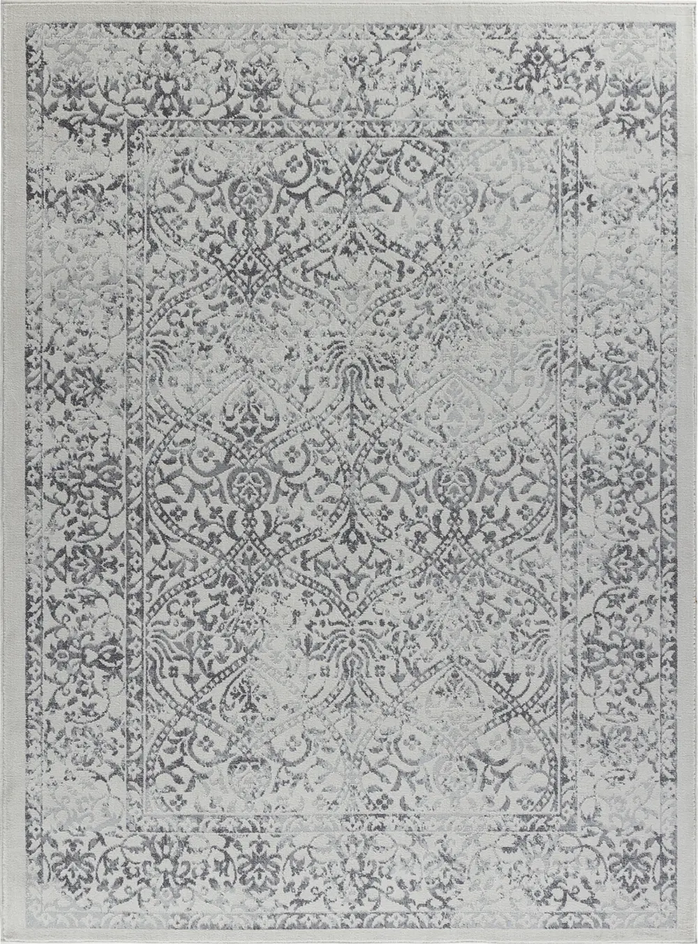 Hazel Vintage Oriental Boho Grey/Ivory Rug - Image 4