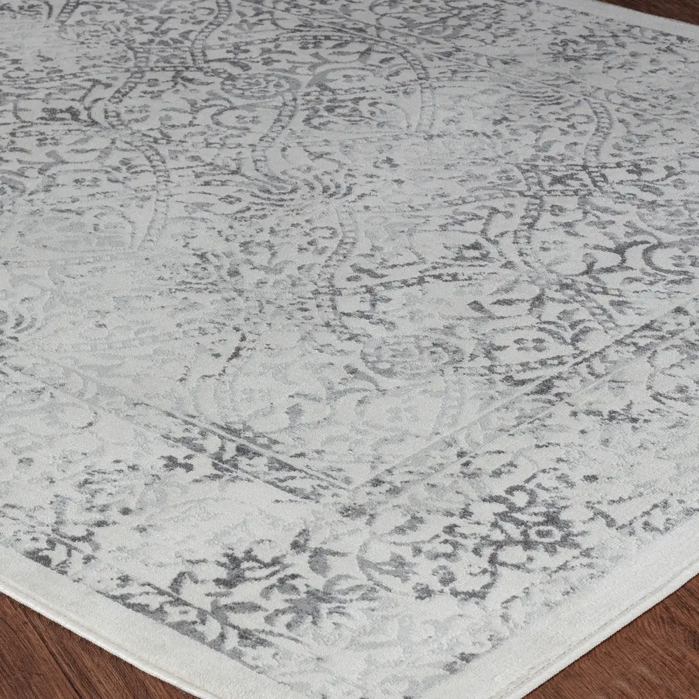 Hazel Vintage Oriental Boho Grey/Ivory Rug - Image 5