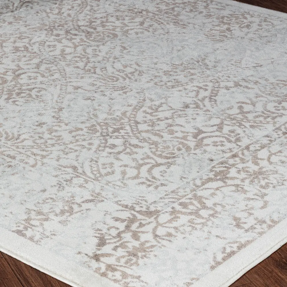 Hazel Vintage Oriental Boho Tan/Ivory Rug - Image 3
