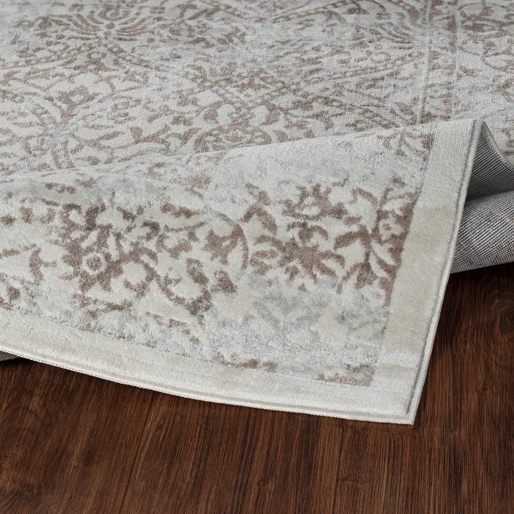 Hazel Vintage Oriental Boho Tan/Ivory Rug - Image 4