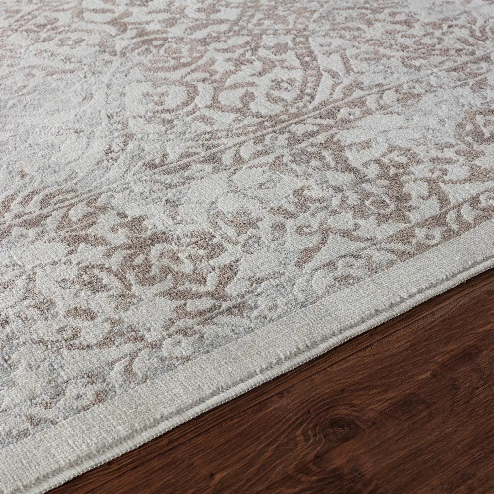 Hazel Vintage Oriental Boho Tan/Ivory Rug - Image 7
