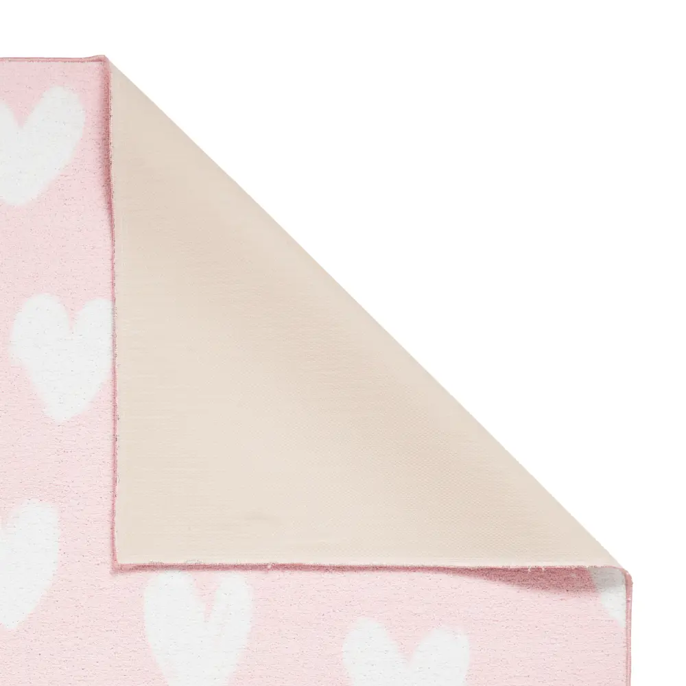 Catherine Lansfield Hearts Pink - Washable - Image 3