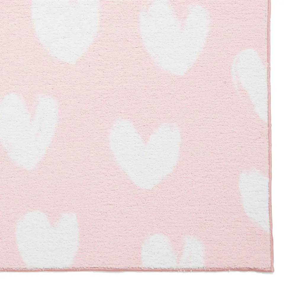 Catherine Lansfield Hearts Pink - Washable - Image 4