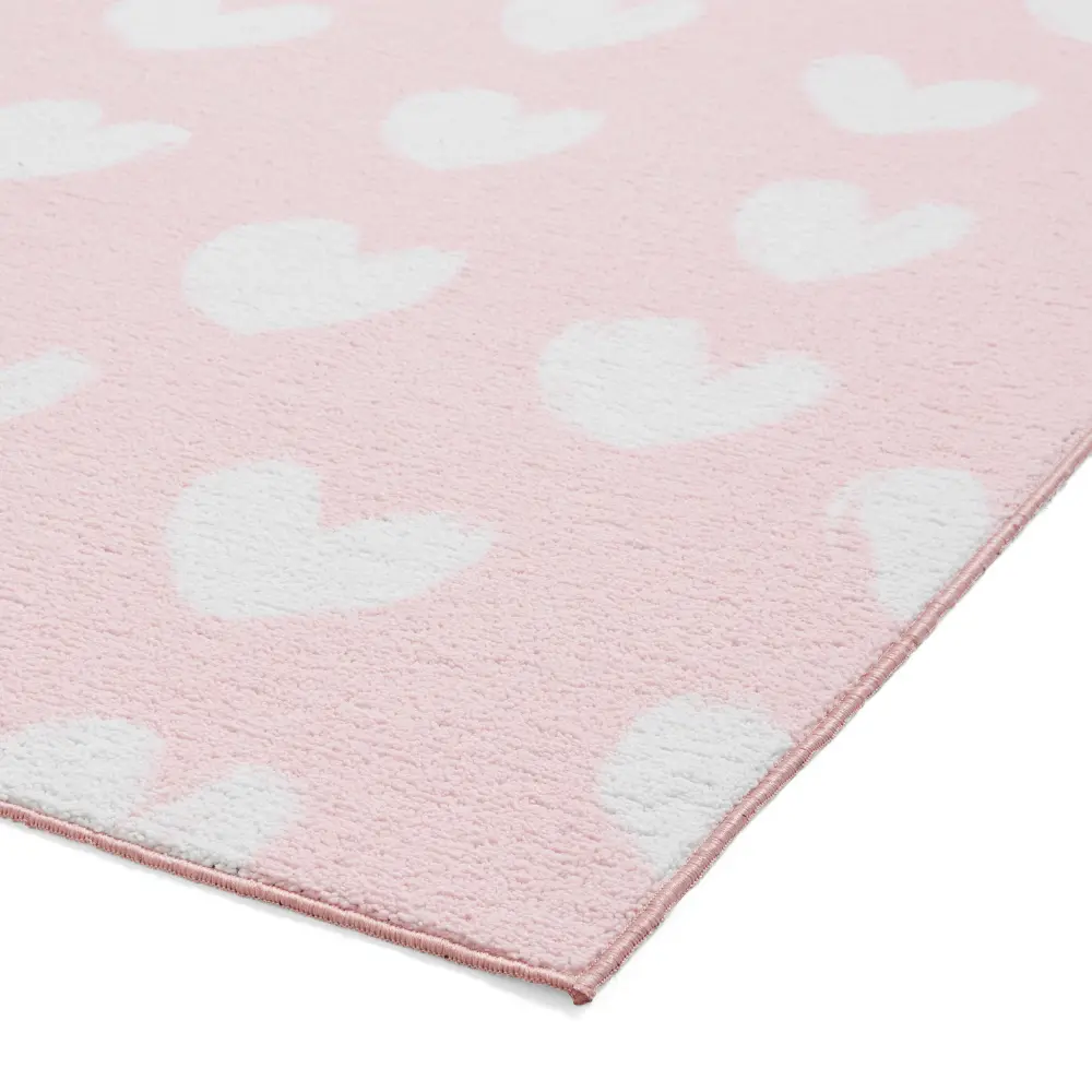Catherine Lansfield Hearts Pink - Washable - Image 6