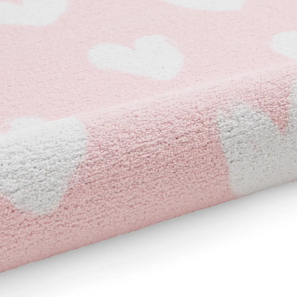 Catherine Lansfield Hearts Pink - Washable - Image 8