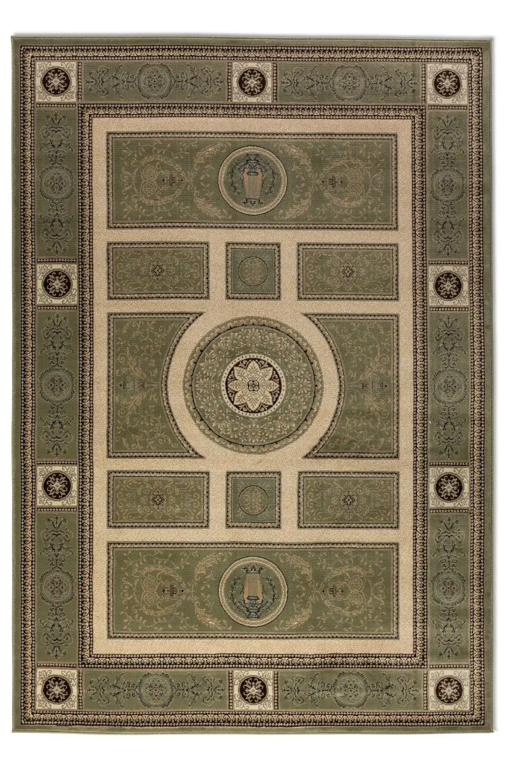 Herat 2 105991 Olive-Green Cream Rug - Image 4