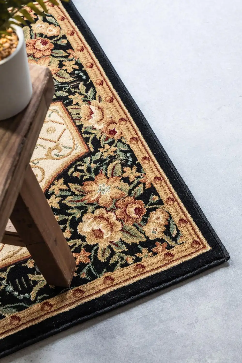 Herat 2 105993 Black Cream Rug - Image 6