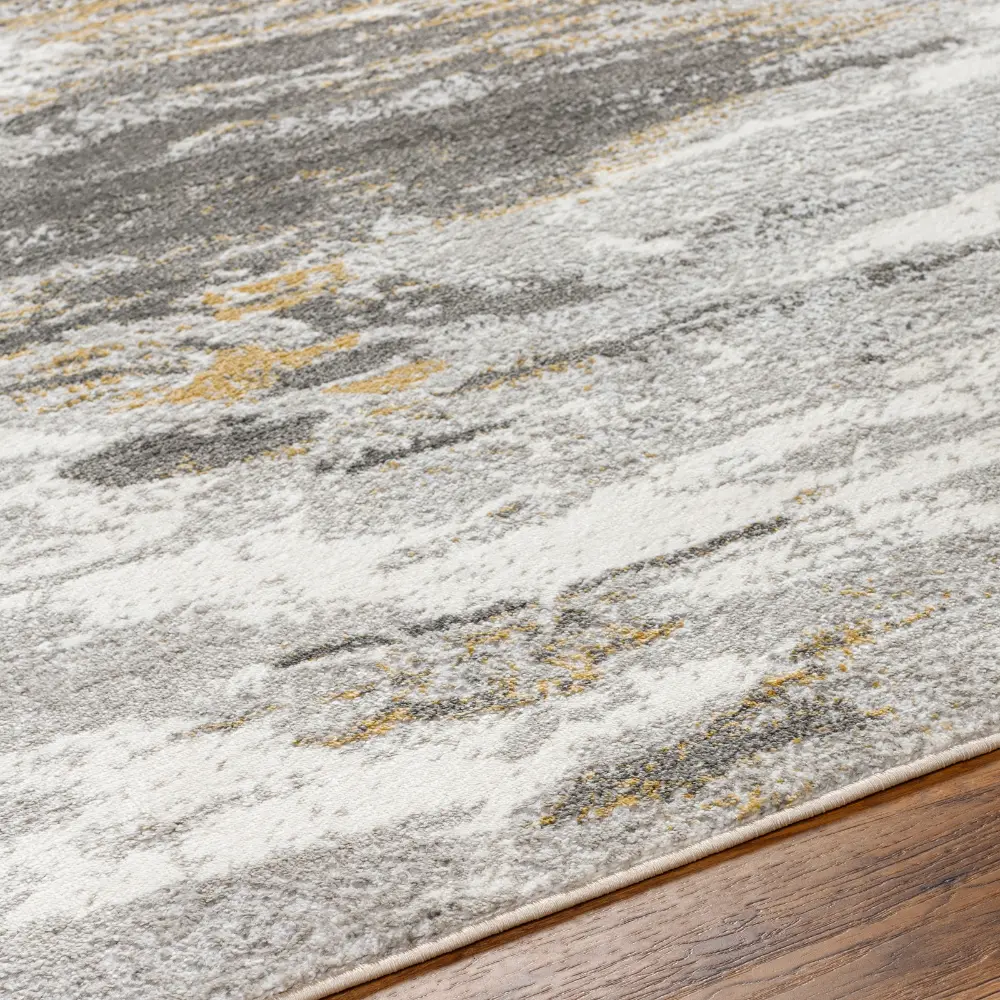 Hila Abstract Modern Marble Charcoal/Off-White Rug - Image 2