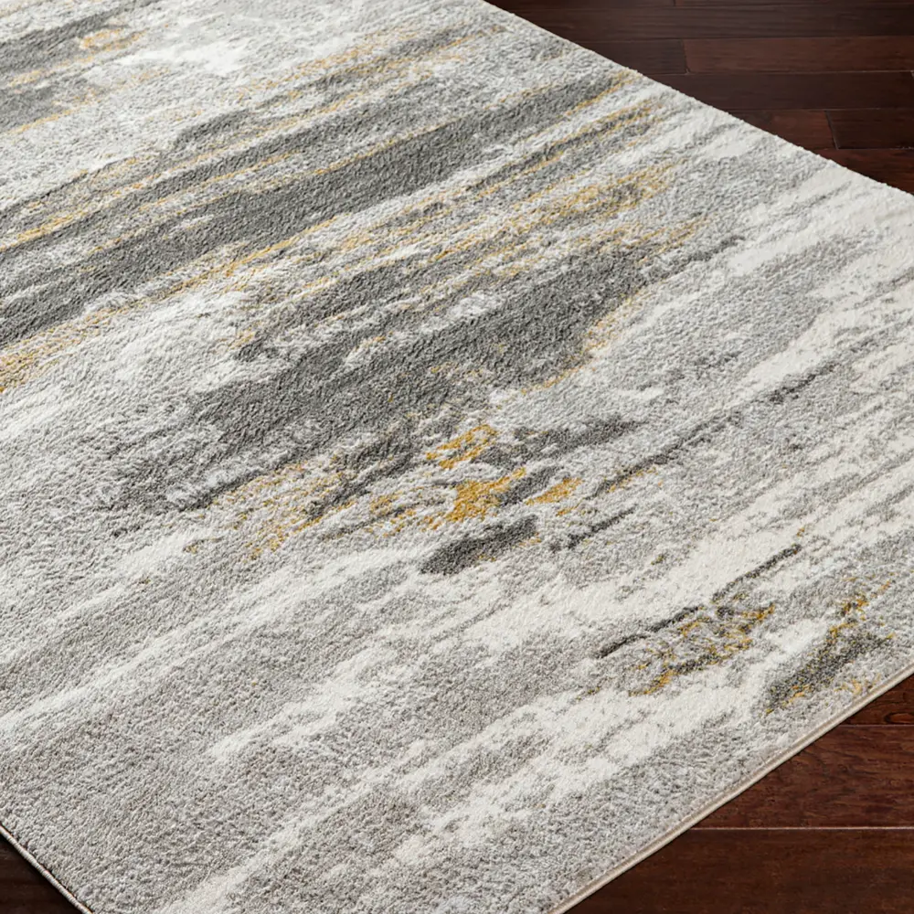 Hila Abstract Modern Marble Charcoal/Off-White Rug - Image 4