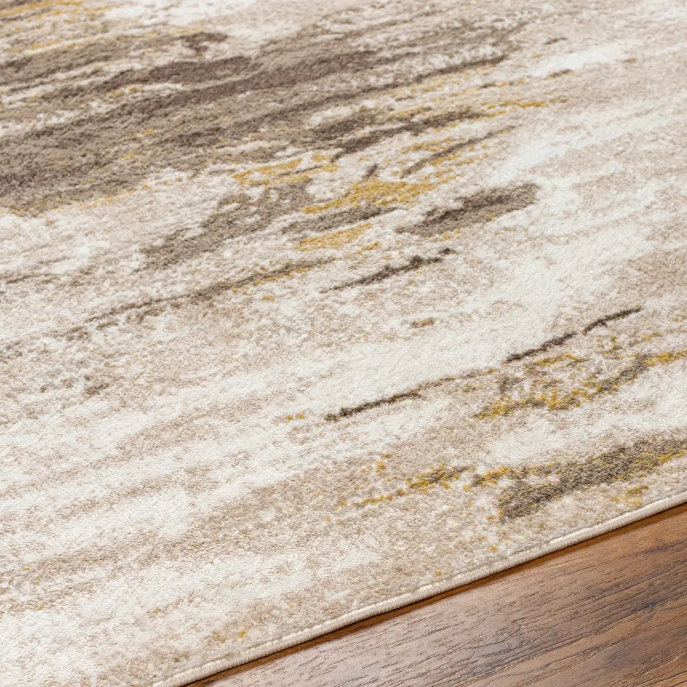 Hila Abstract Modern Marble Dark Brown/Off-White Rug - Image 2